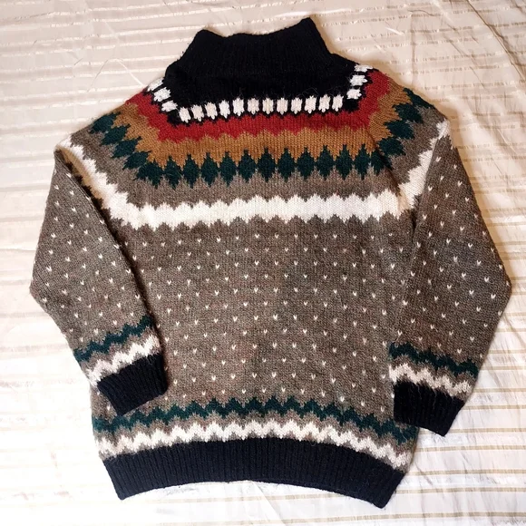 Men's THE ALPACA CONNECTION Multicolor Patterned Sweater - Picture 6 of 8